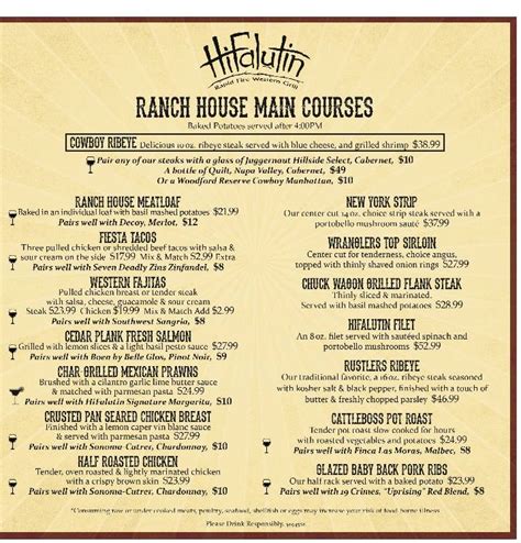 hyfaluting|hifalutin menu.